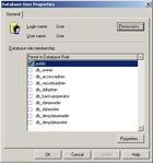 MS SQL Database User Properties